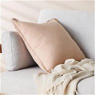 Detailed information about the product Adairs Pink Belgian Nude Vintage Washed Linen Cushion