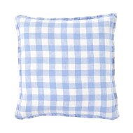 Detailed information about the product Adairs Pacific Blue Belgian Vintage Washed Linen Cushion
