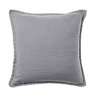 Detailed information about the product Adairs Grey Small Belgian Seal Grey Vintage Washed Linen Cushion
