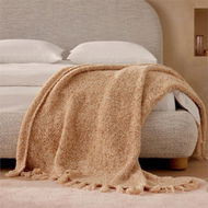 Detailed information about the product Adairs Bergen Natural Boucle Throw (Natural Throw)