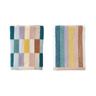 Detailed information about the product Adairs Billie Carnival Tea Towel Pack of 2 - Blue (Blue Pack of 2)