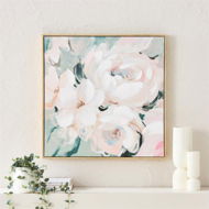 Detailed information about the product Adairs Bloom Pink Rose Canvas (Pink Wall Art)