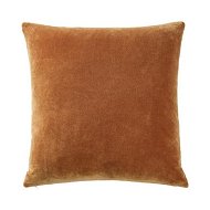 Detailed information about the product Adairs Bombay Deep Tobacco Velvet Cushion - Brown (Brown Cushion)
