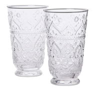 Detailed information about the product Adairs Bombay Glass Pack 2 Dia9xH15cm Clear (Clear Pack of 2)