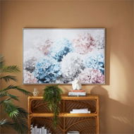 Detailed information about the product Adairs Botanica Hydrangeas Wall Art - White (White Wall Art)