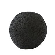 Detailed information about the product Adairs Boucle Black Ball Cushion (Black Cushion)