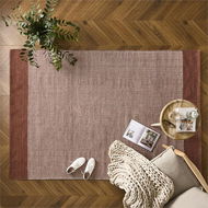 Detailed information about the product Adairs Red 160x230cm Bowen Earth Rug Red