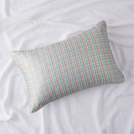 Detailed information about the product Adairs Green Standard Pillowcase Each Bright Check Pure Silk Printed Pillowcase Green