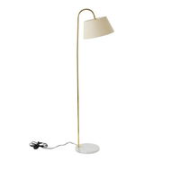 Detailed information about the product Adairs Natural Floor Lamp Broadway Gold & Natural Floor Light