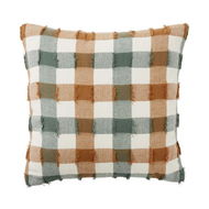 Detailed information about the product Adairs Green Brookhaven Sage & Brown Sugar Check Cushion