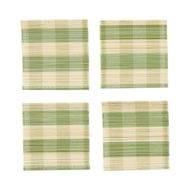 Detailed information about the product Adairs Green Coasters Pack of 4 Brooklyn Green Bamboo Coasters Pack of 4