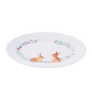 Detailed information about the product Adairs Bunny Green Oval Platter - White (White Platter)