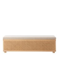 Detailed information about the product Adairs Burleigh Natural Large Storage Blanket Box (Natural Storage Box)