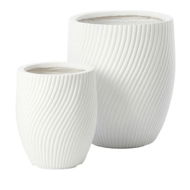 Detailed information about the product Adairs Burleigh White Twist Pot (White Small)