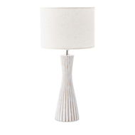 Detailed information about the product Adairs White Table Lamp Byron Natural & White