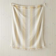 Detailed information about the product Adairs Natural Cabo & Lemon Stripe Throw 130x170cm