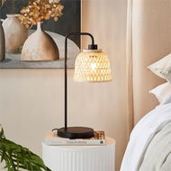 Detailed information about the product Adairs Natural Table Lamp Cairo Natural & Black Table Light