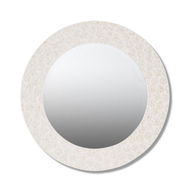 Detailed information about the product Adairs Natural Capiz Ivory Large Daisy Round Mirror