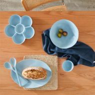 Detailed information about the product Adairs Capri Bamboo Blue Servingware (Blue Chip & Dip)