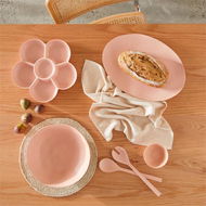 Detailed information about the product Adairs Pink Oval Platter Capri Pink Bamboo Servingware