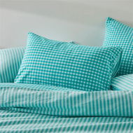 Detailed information about the product Adairs Aquamarine Blue Carrie Gingham European Pillowcase Each