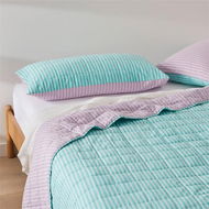 Detailed information about the product Adairs Green Queen/King Carrie Aquamarine Stripe Quilted Coverlet Separates Green