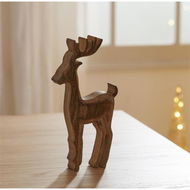 Detailed information about the product Adairs Natural Decor Carved Natural Timber Reindeer