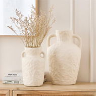 Detailed information about the product Adairs Centro White Vase (White Medium)