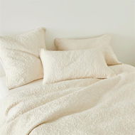 Detailed information about the product Adairs White Chloe Ivory King Quilted Quilt Cover Separates