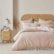 Detailed information about the product Adairs Pink King Chloe Nude Pink Quilted Quilt Cover