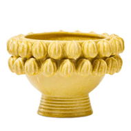 Detailed information about the product Adairs Yellow Vase Citron Yellow Footed Vase