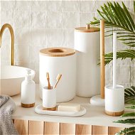 Detailed information about the product Adairs White Toilet Brush Holder Clayton Bathroom Accessories White