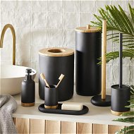 Detailed information about the product Adairs Black Soap Dispenser Clayton Bathroom Accessories Black Soap Dispenser H19x7cm