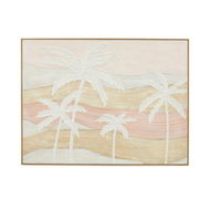 Detailed information about the product Adairs Natural Coast Palm Sunset Canvas Wall Art