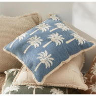 Detailed information about the product Adairs Blue Cushion Coconut Palm Blue