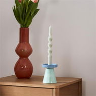 Detailed information about the product Adairs Blue Candle Holder Contrast Mint & Blue Candle Holder