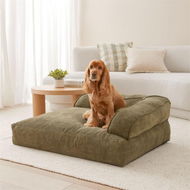 Detailed information about the product Adairs Cooper Forest Couch Pet Bed - Green (Green Pet Bed)