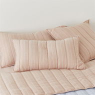 Detailed information about the product Adairs Blue King Pillowcase Each Cove Sky Blue Stripe Quilted