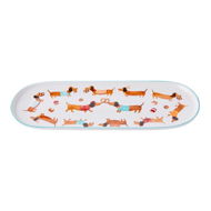 Detailed information about the product Adairs Dachshund Pastries Platter - White (White Platter)