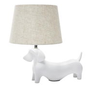 Detailed information about the product Adairs Dachshund White Table Light (White Table Light)