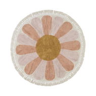 Detailed information about the product Adairs Daisy Bloom Round Rug - Natural (Natural 150cm Round)