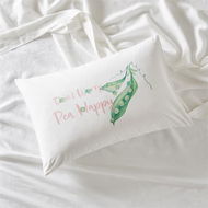 Detailed information about the product Adairs White Pillowcase Dont Worry Pea Happy Text