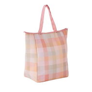 Detailed information about the product Adairs Pink Cooler Bag Eden Check Canvas Beach Cooler