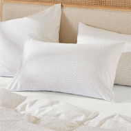 Detailed information about the product Adairs White European Pillowcase Each Elodie Off White