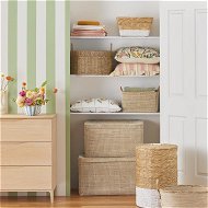 Detailed information about the product Adairs Elwood Storage Range Natural/White Small Basket (Natural Small Basket)