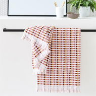 Detailed information about the product Adairs European Kadikoy Turkish Cotton Towel Range Pink Multi Hand Towel (Pink Hand Towel)