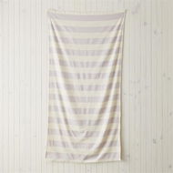 Detailed information about the product Adairs Lilac & Natural Stripe European Turkish Cotton Purple Beach Towel