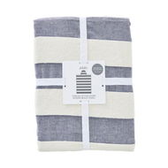 Detailed information about the product Adairs Blue Hooded Towel European Navy & Natural Stripe Turkish Cotton Hooded Beach Towel Blue