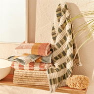 Detailed information about the product Adairs Green European Willow Multi Turkish Cotton Bath Towel Range