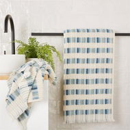 Detailed information about the product Adairs Blue Bath Towel European Willow Sea Blue Multi Turkish Cotton Towel Range